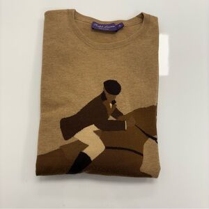 Ralph Lauren Purple Label Equestrian Cashmere Wool Sweater XL Made in Italy